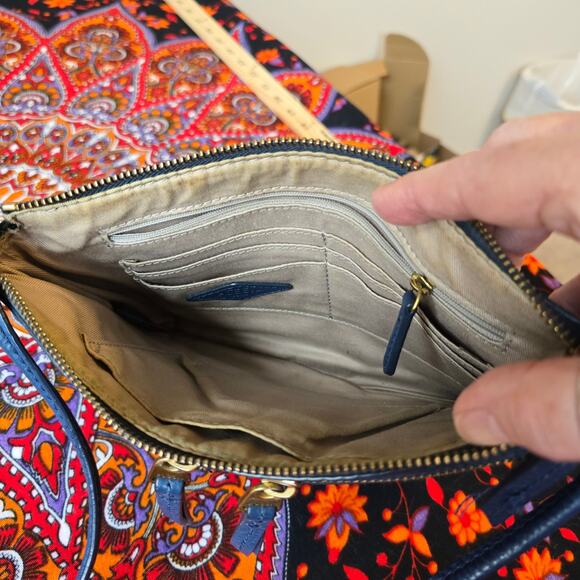 Fossil Blue Leather Cross-Body Bag - Picture 5 of 10